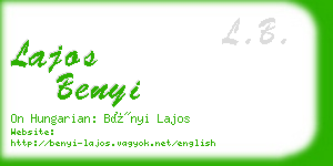 lajos benyi business card